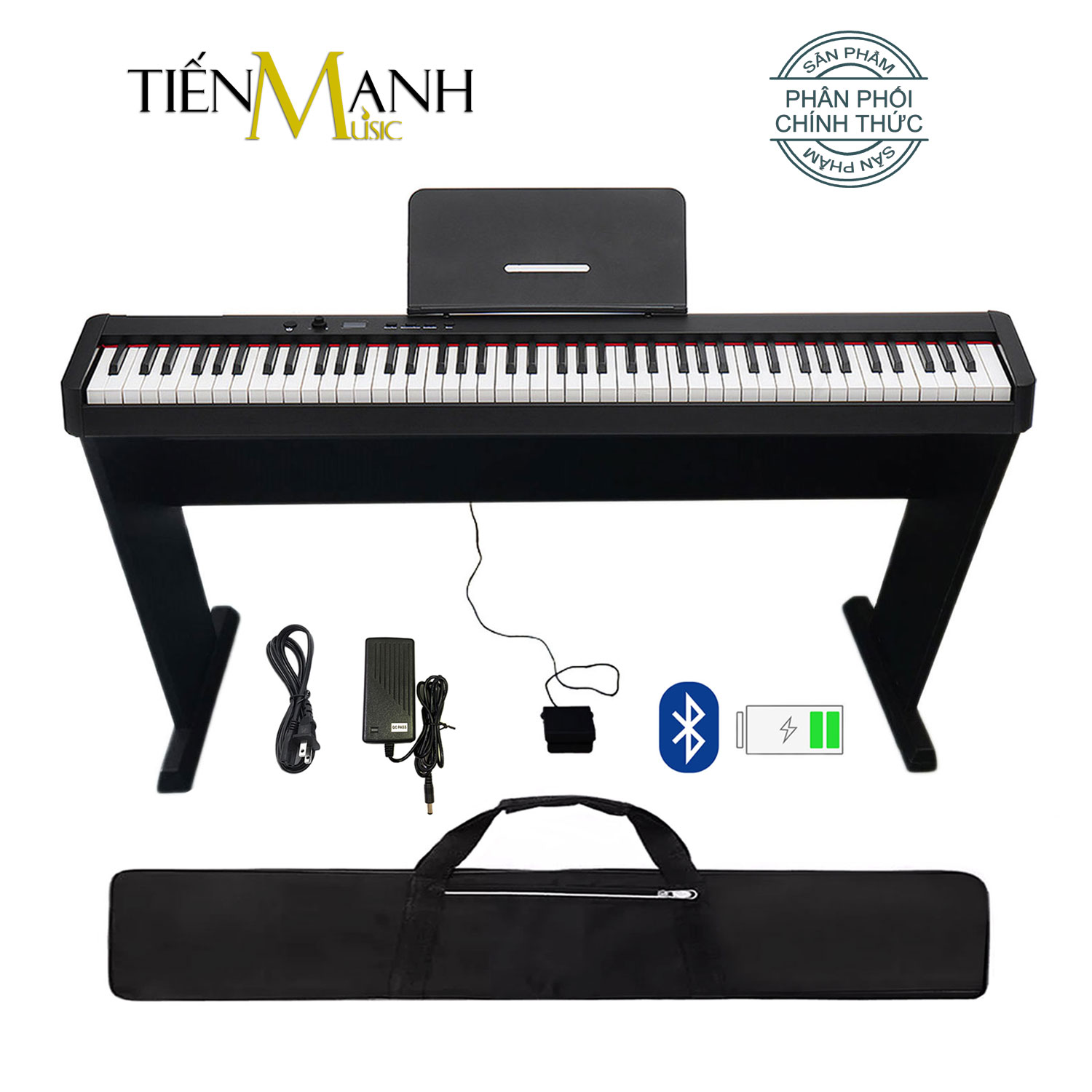 Bộ Đàn Piano Điện Bora BX5- Kèm Chân Gỗ, Giá Để Bản Nhạc - 88 Phím nặng Cảm ứng lực Midi Keyboard Controllers BX-5